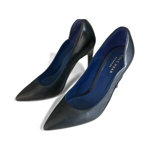 Cole Haan Womens Grand.OS Black Leather Pointed Toe Heels Size 7B